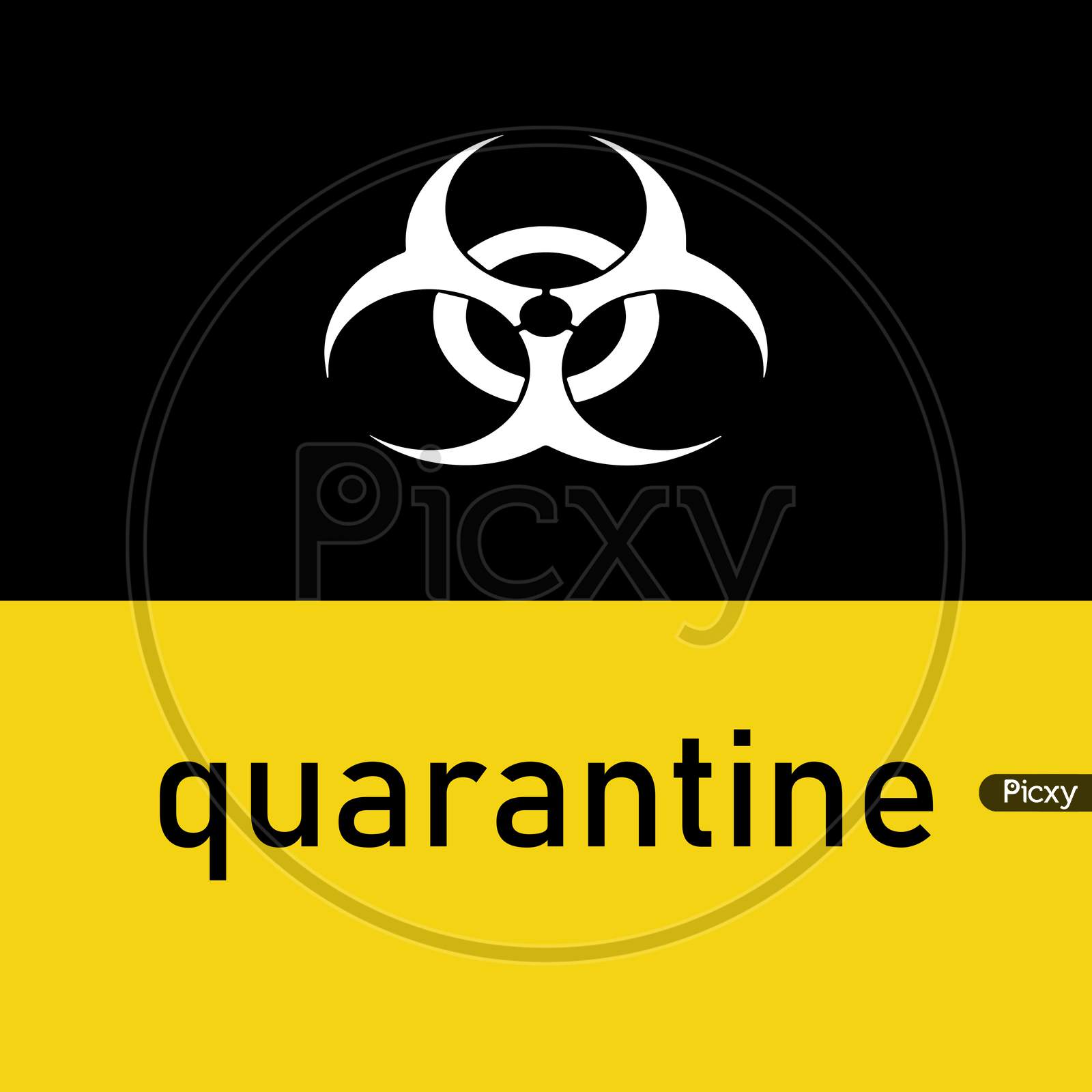 Bioazard Warning Quarantine Poster. Vector Template For Posters, Banners, Advertising.