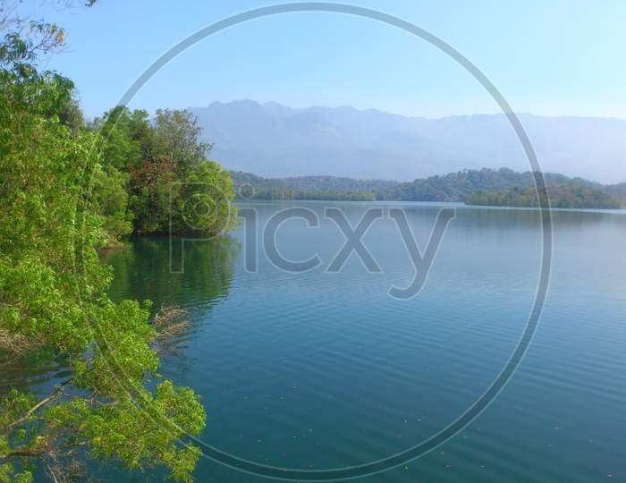 Mountain lake Landscape view