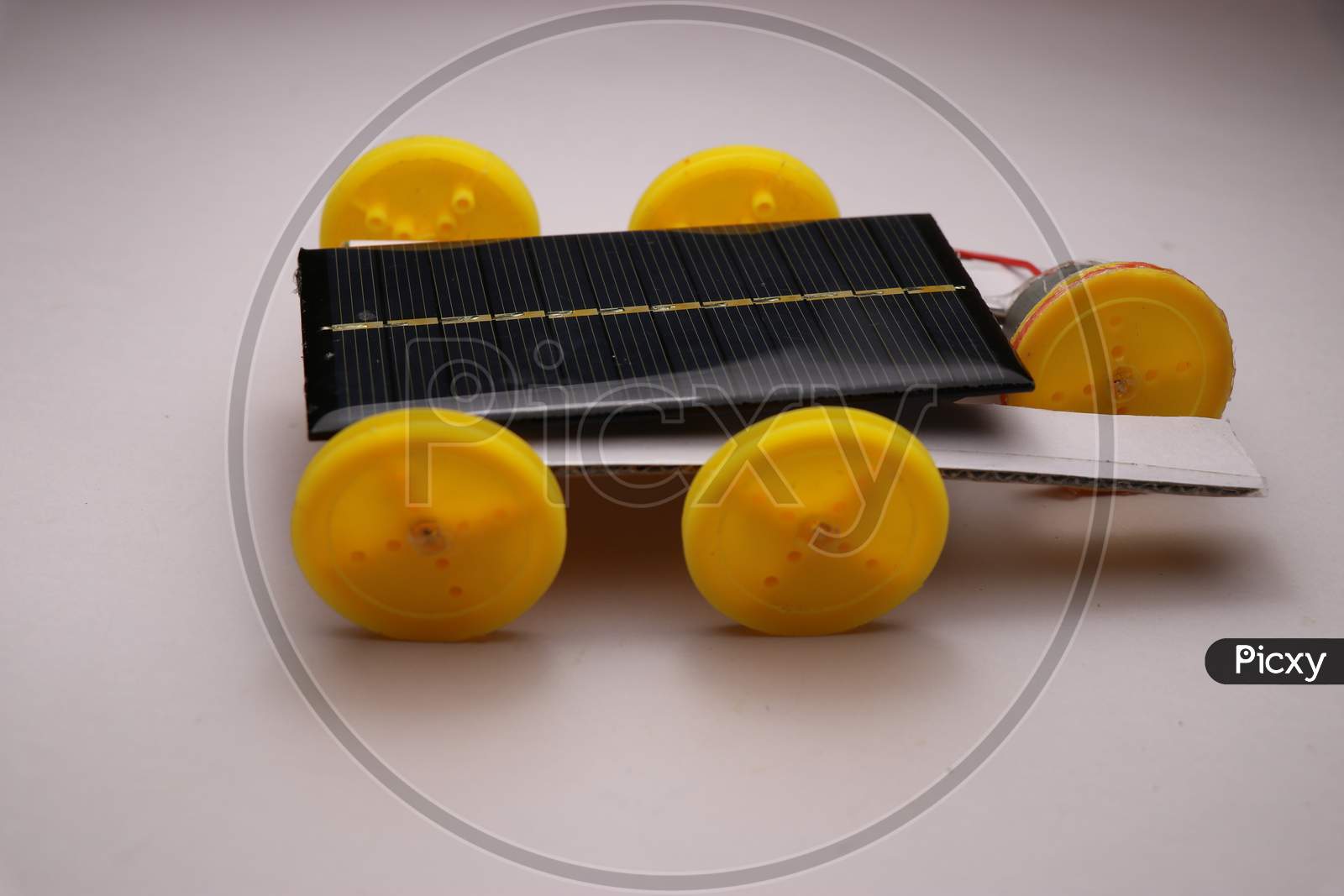 Mini Solar Powered Car Which Runs On Electricity Produced By Solar Panel