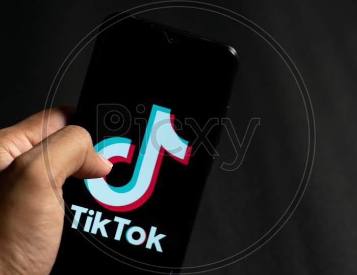tiktok application on a mobile phone