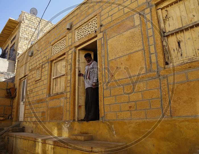 Traditional Houses In Jaisalmer, Rajasthan, India