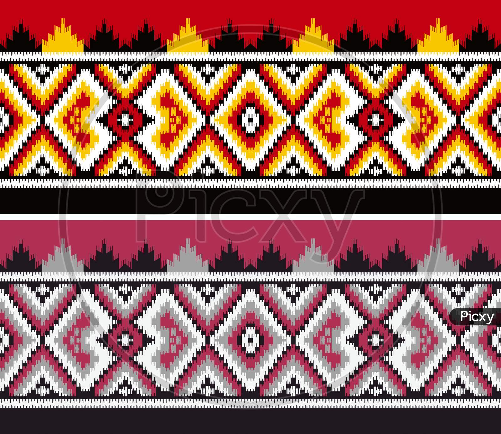 Abstract Border Batik Design Background