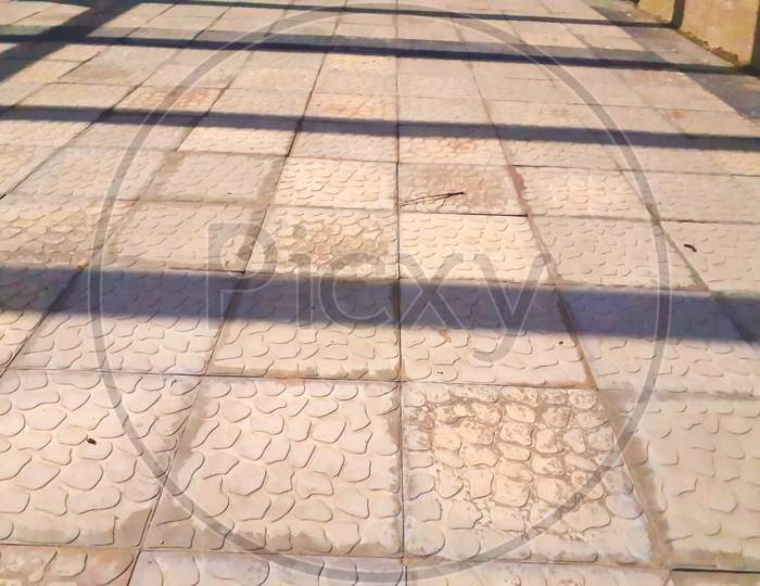 Abstract View Of Tiles On The Road Floor