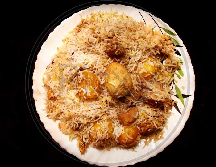 Homemade chicken biryani tried in the midst of lockdown selective focus
