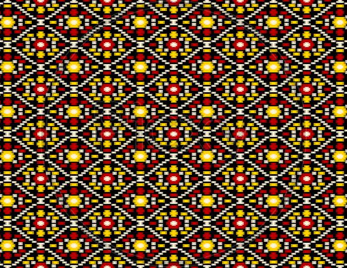 Seamless Geometrical Batik Design Background