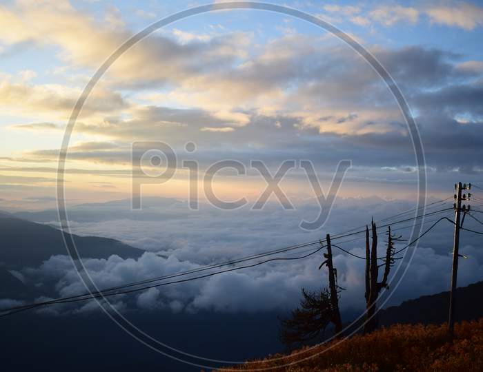 Scenic Beauty Of East Sikkim Before Sunrise