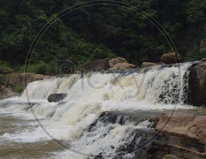 Closeup View Of Dasham Falls In Ranchi