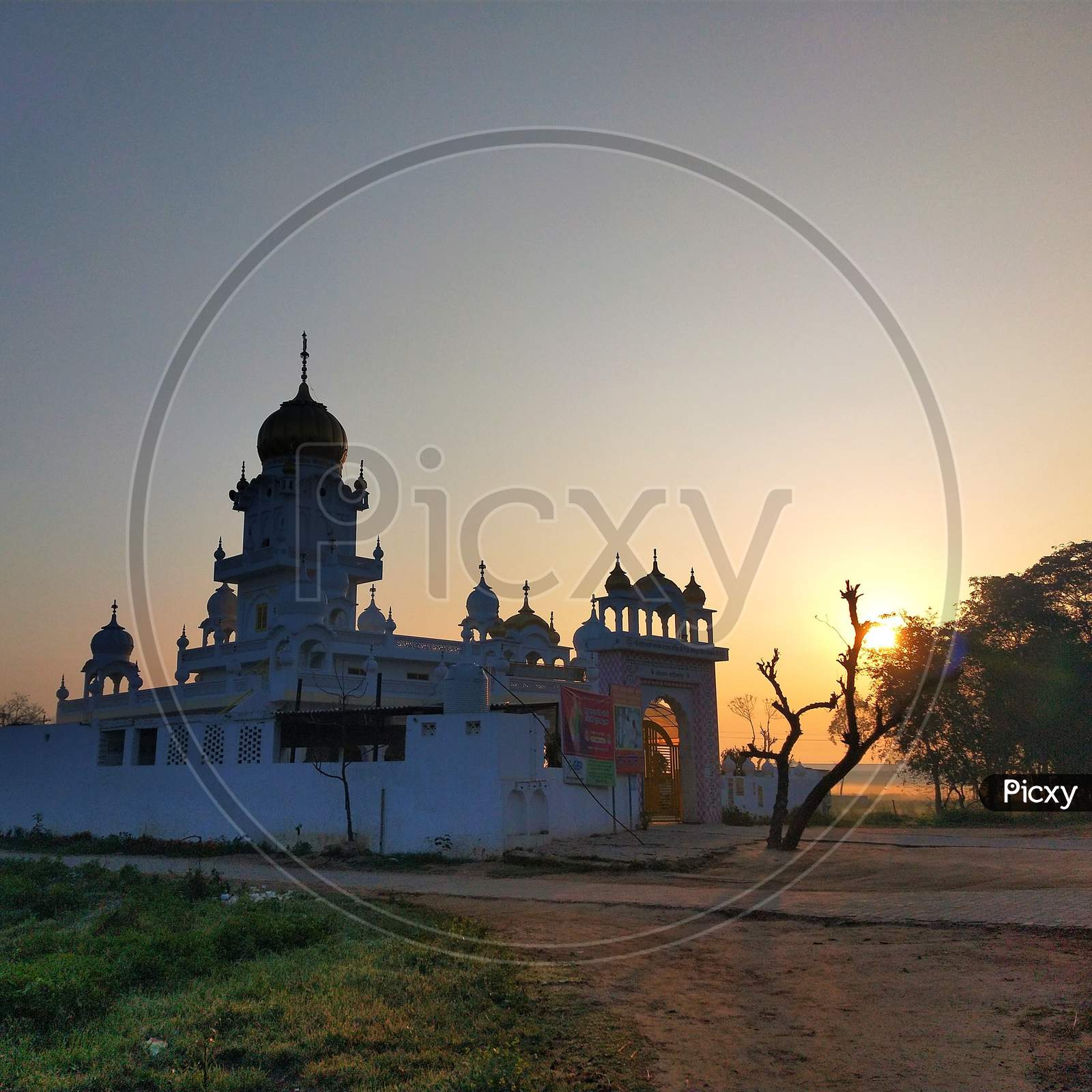 Early morning view of a Gurudwara Sahib Near Patiala