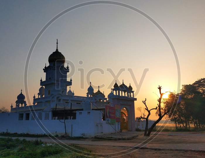Early morning view of a Gurudwara Sahib Near Patiala
