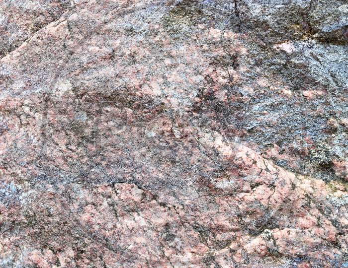 Close up surface of a granite wall