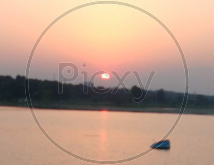 Sunset at at Telangkhedi Lake