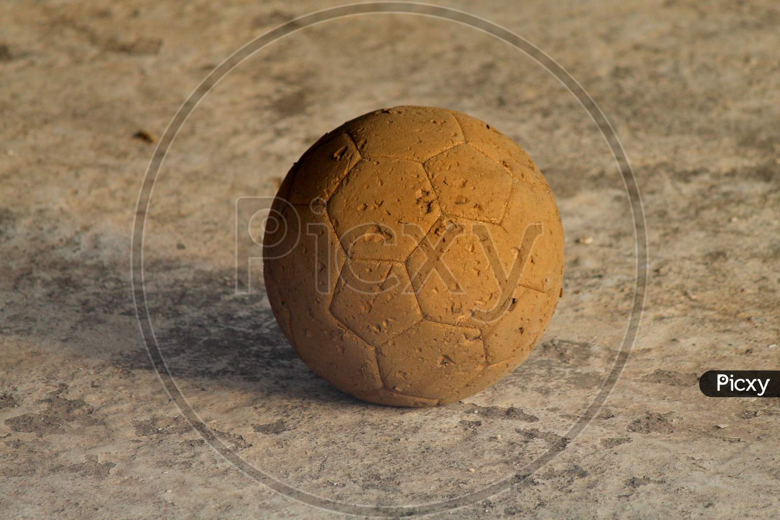 Old Soccer Ball Worn Out