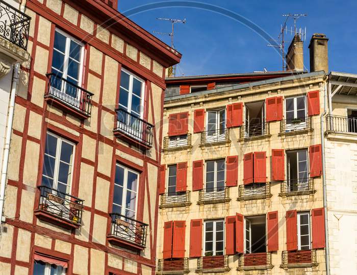 Traditional Houses In Bayonne Old Town - France, Aquitaine