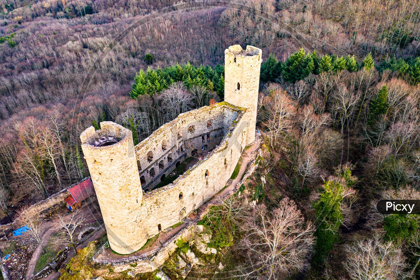 Andlau Castle In The Vosges Mountains, France