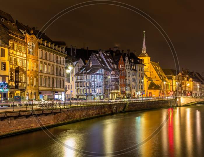 Embankment Of The Ill River In Strasbourg - Alsace, France