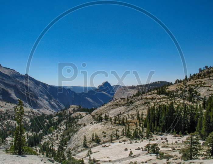 Olmsted Point - Yosemite National Park - View Of Half Dome Via Tioga Pass, California, Usa
