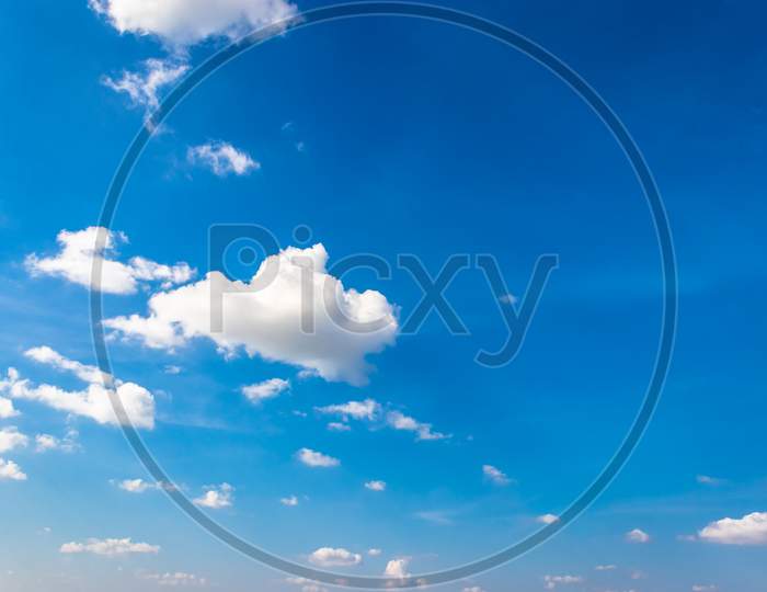 Clear Blue Sky With Many Small Cloud Patch