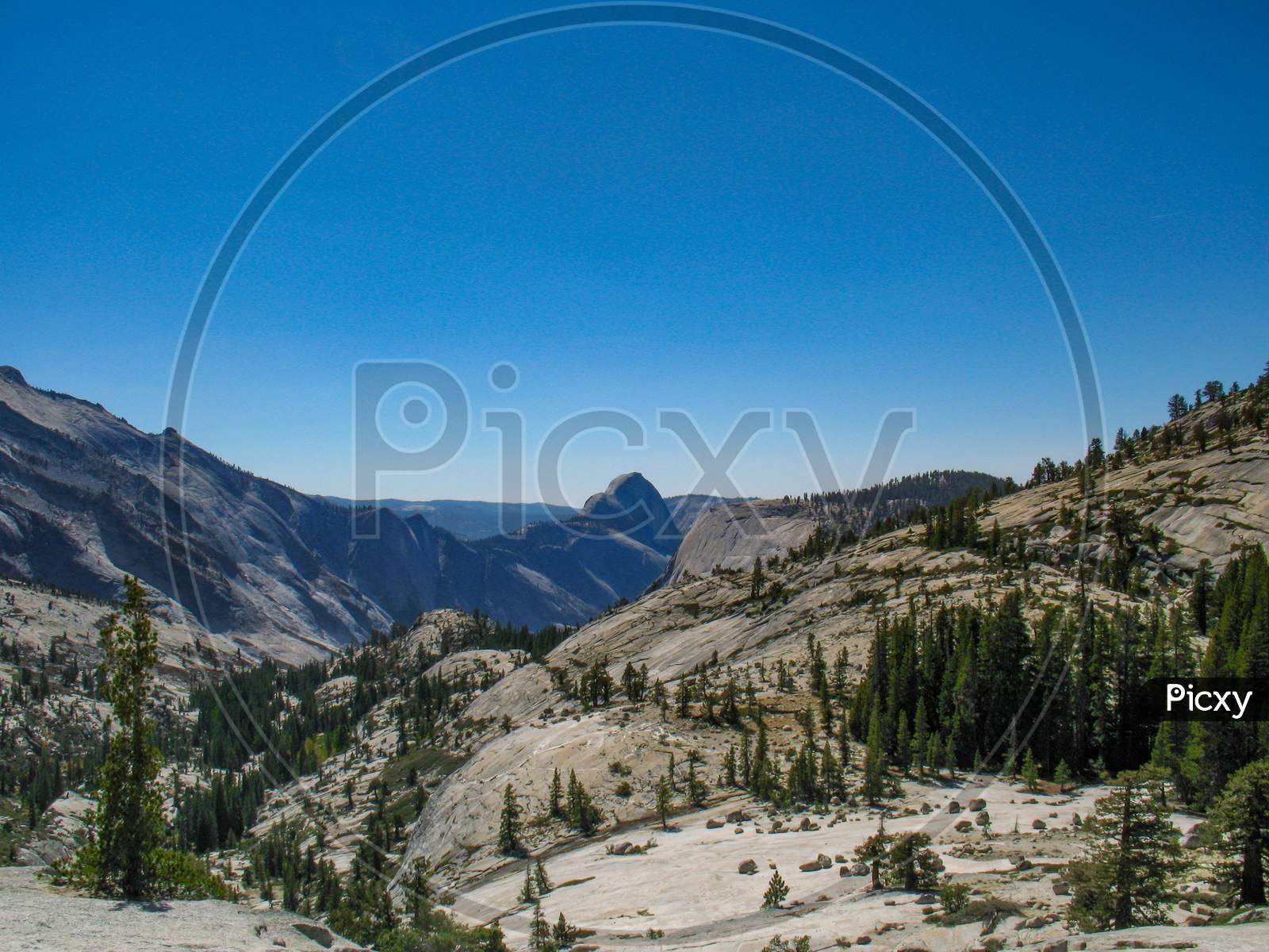 Olmsted Point - Yosemite National Park - View Of Half Dome Via Tioga Pass, California, Usa