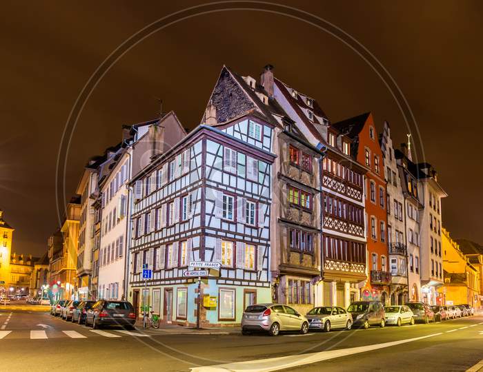 Houses On The Embankment In Strasbourg - Alsace, France