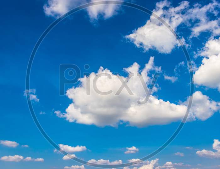 Clear Blue Sky With Many Small Cloud Patch