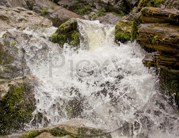 Waterfall Fast Shutter Speed In Apuseni Mountains