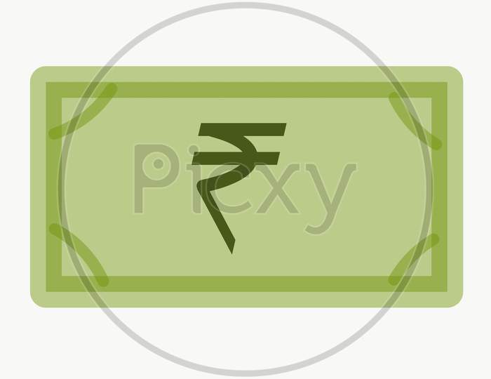 Indian Rupee Currency Note Illustration