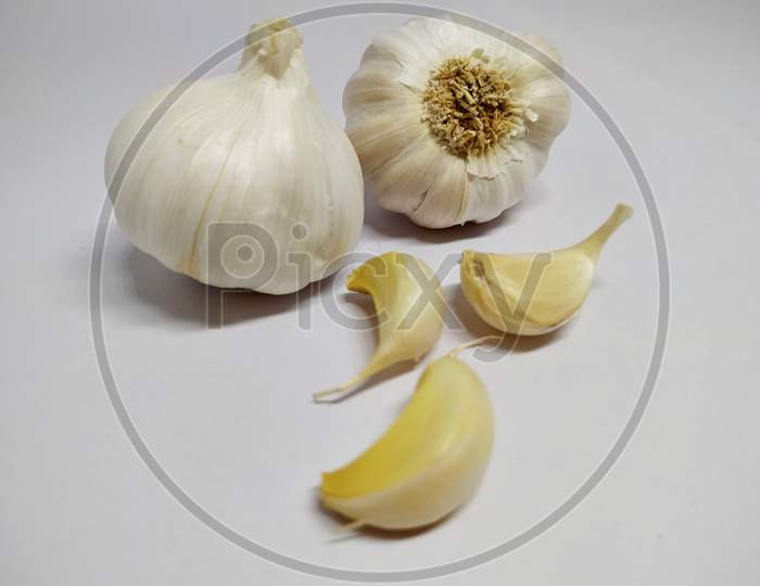 Garlic Images White Background Stock Photos