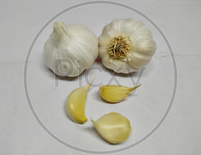 Garlic Images White Background Stock Photos