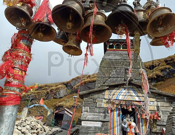 Bells Are Hanging At Tungnath Which Is One Of The Highest Shiva Temples In The World And Is The Highest Of The Five Panch Kedar