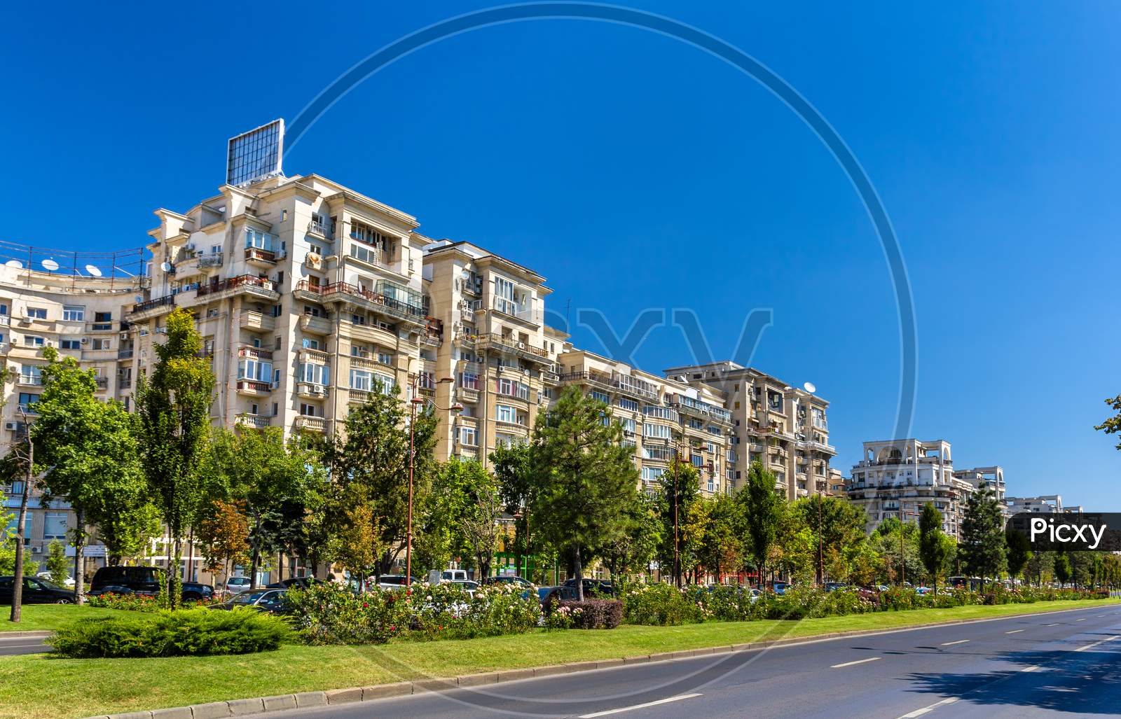 Residential Buildings In Unirii Boulevard - Bucharest, Romania