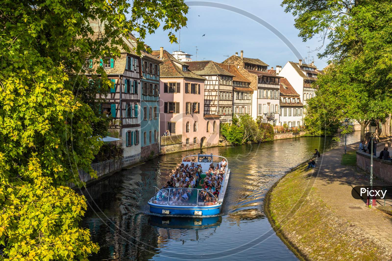 Strasbourg, France - September 28: View Of The Ill River On Sept