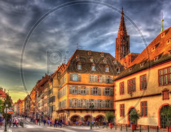 Street In Strasbourg City Center - Alsace, France