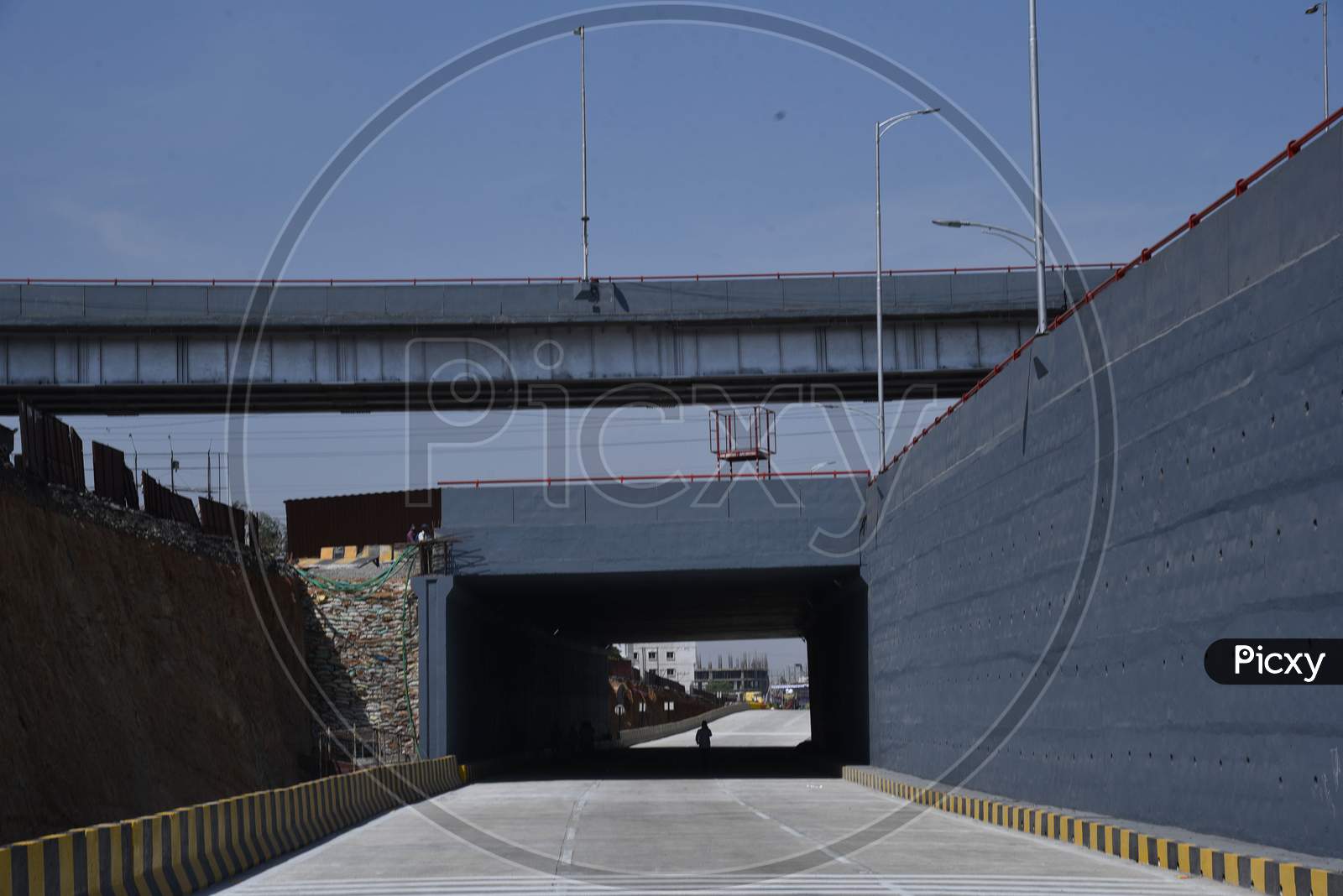 Vehicle Underpass At L.B Nagar As a Part Of Strategic Road Development Plan (SRDP) Been Inaugurated For Public Use Towards Biramalguda In Hyderabad City on May 28,2020