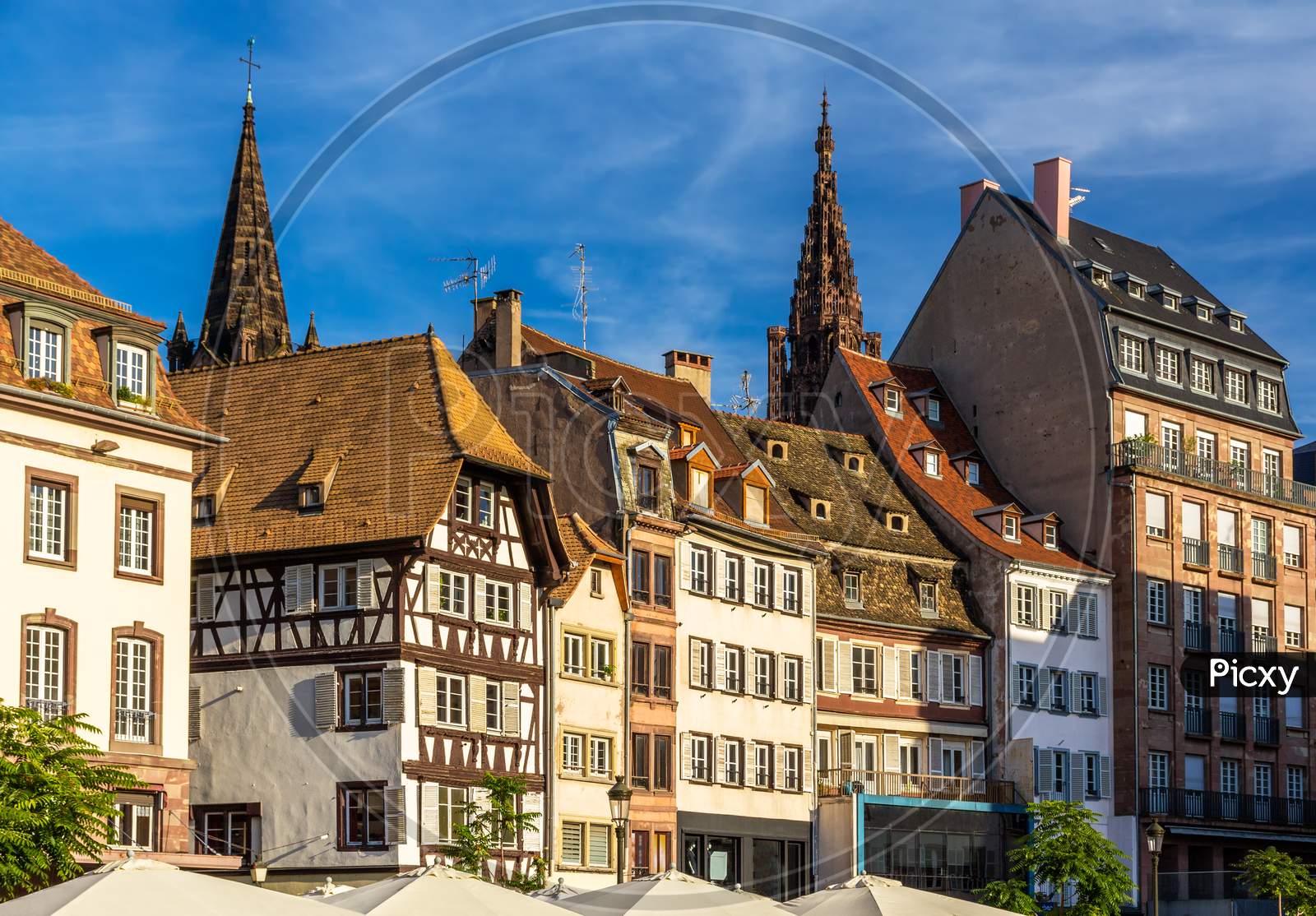 Buildings On Kleber Square In Strasbourg, Alsace, France