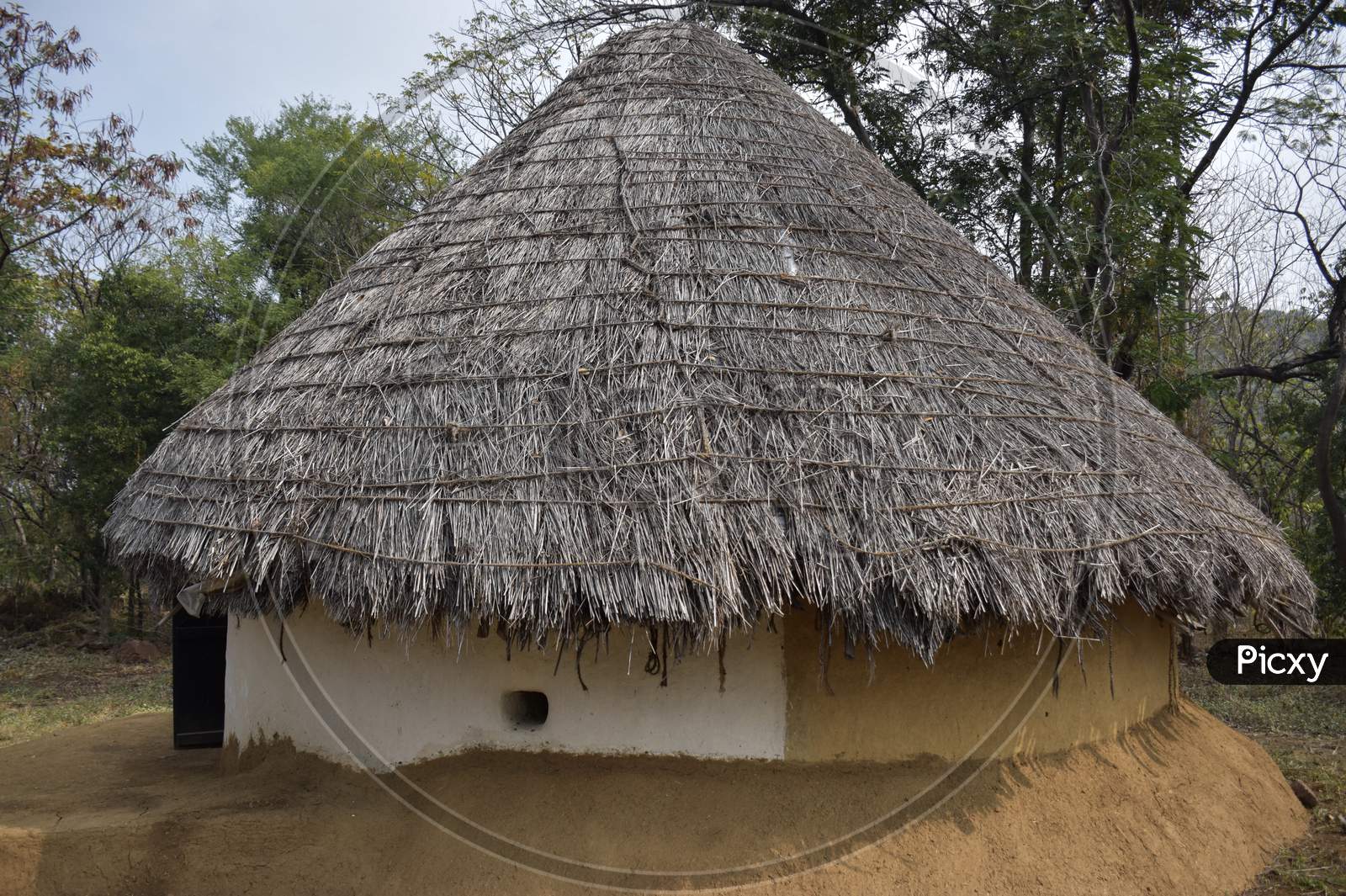 Bhopal, Madhya Pradesh/India : January 15, 2020 - Tribal Hut At Manav Sangrahalaya Bhopal