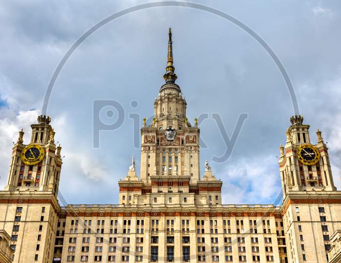 Main Building Of Moscow State University. Russia