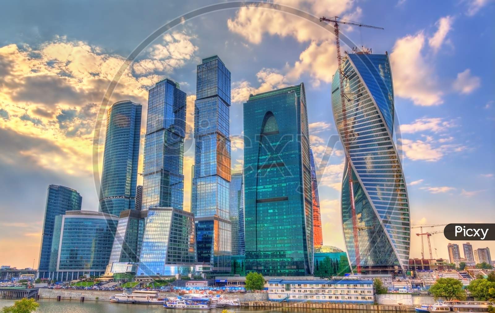 View Of The Moscow International Business Centre Also Known As Moscow-City. Russia