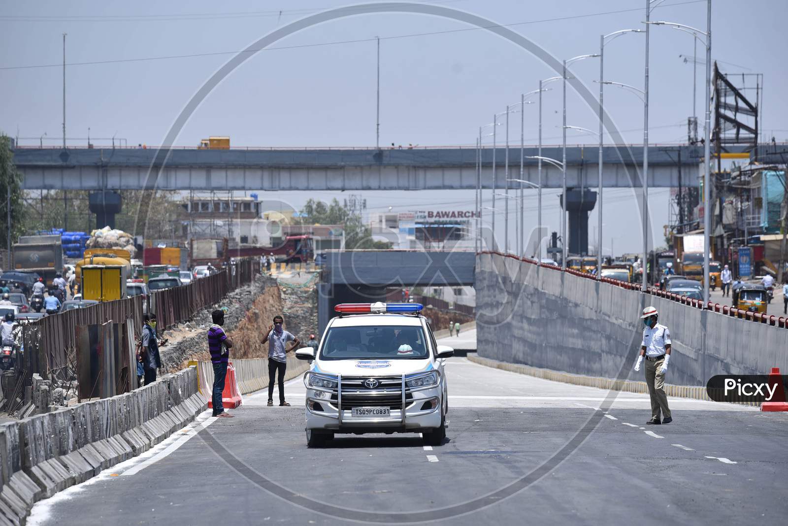 Vehicle Underpass At L.B Nagar As a Part Of Strategic Road Development Plan Been Inaugurated For Public Use Towards Biramalguda In Hyderabad City on May 28,2020