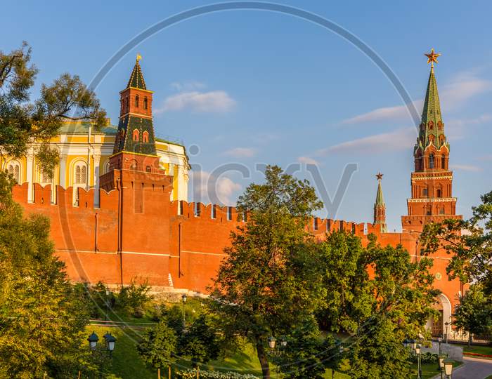 Towers And Walls Of Moscow Kremlin, Russia