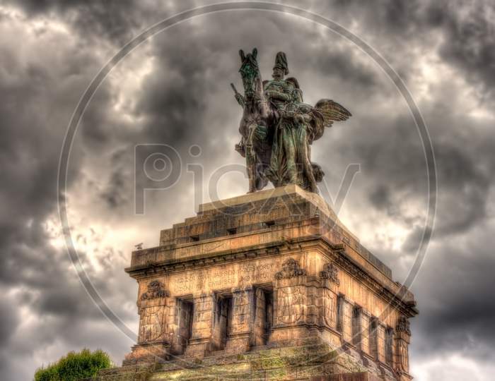 Statue Of William I In Koblenz, Germany