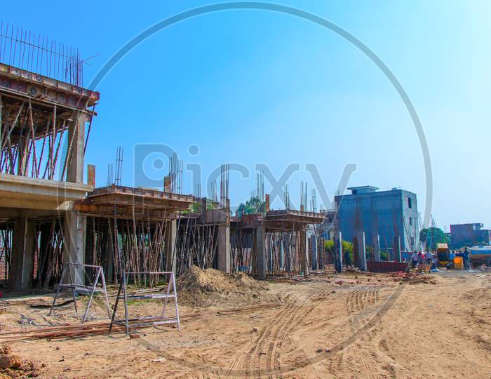 New Construction Of Big Building, Sonipat, Haryana, June 2019