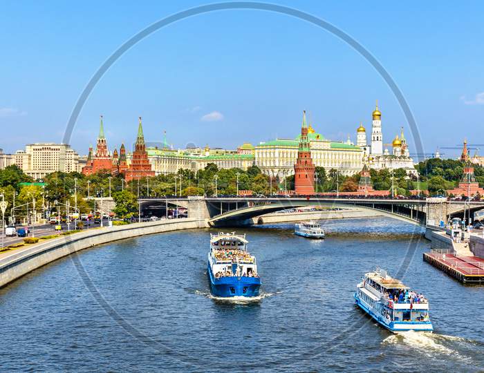 View Of Moscow Kremlin And The Moskva River - Russia