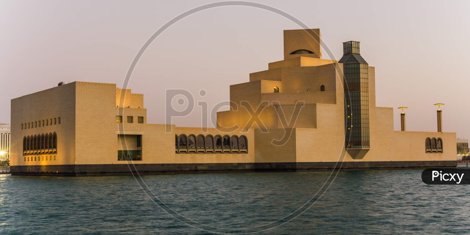 Museum of Islamic Art, Doha, Qatar  exterior daylight view