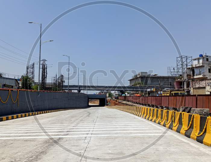 Vehicle Underpass At LB Nagar As A Part Of Strategic Road Development Plan Been Inaugurated For Public Use Towards Biramalguda In Hyderabad City On May 28, 2020