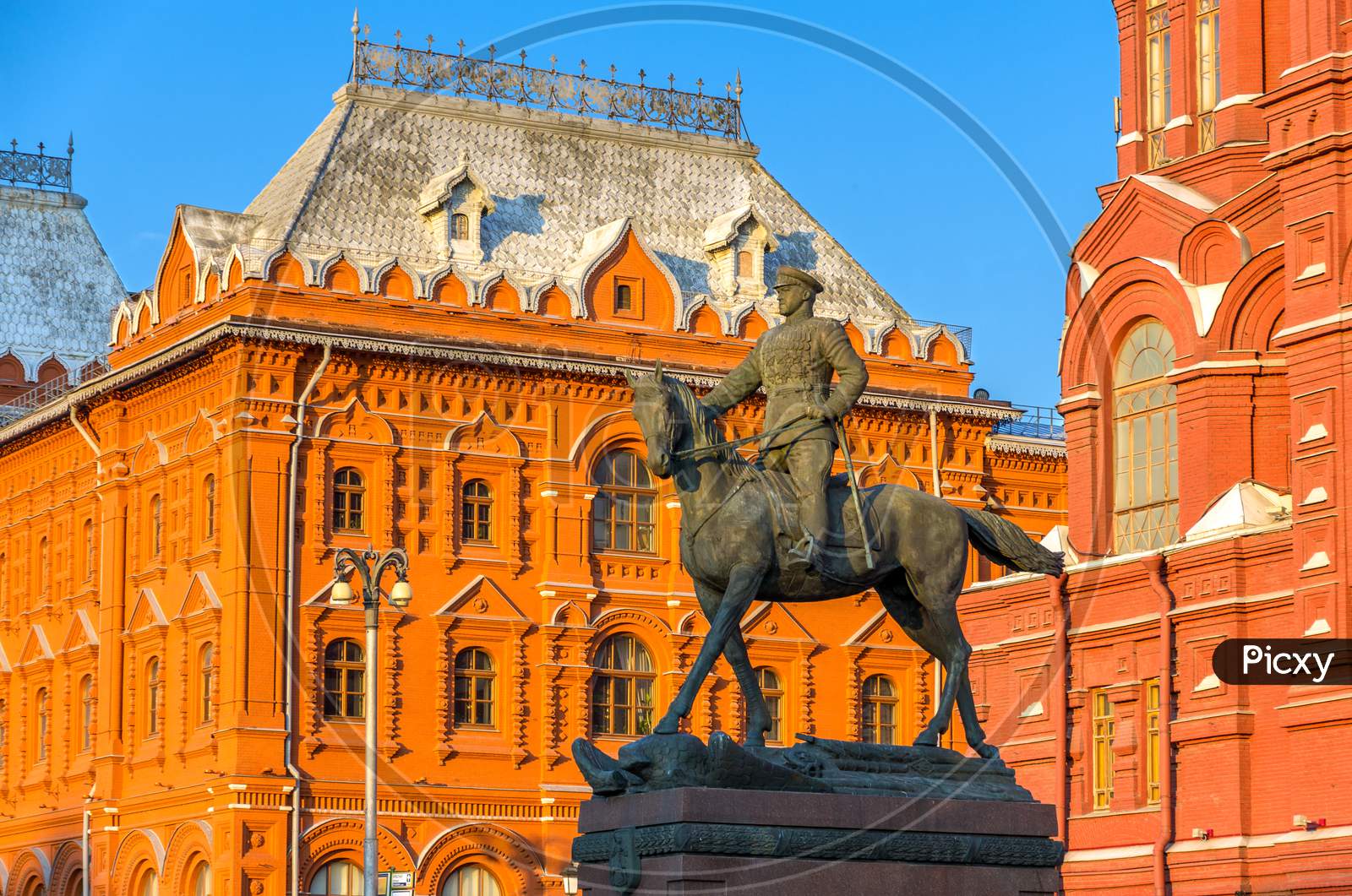 Zhukov Memorial Statue In Moscow, Russia