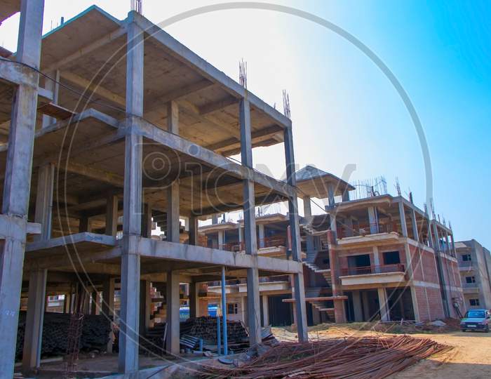 Construction Of Big Building, Panipat, Haryana, June 2019