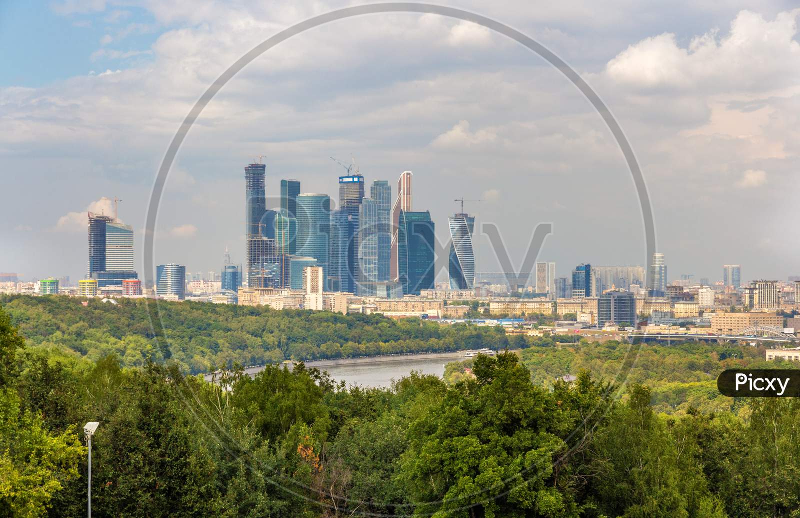 View Of Moscow-City From Sparrow Hills Park