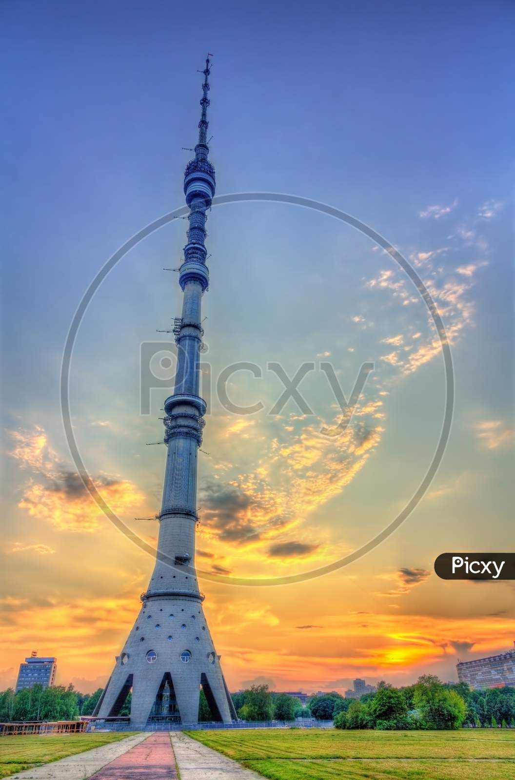 Ostankino Tower In Moscow, The Tallest Free-Standing Structure In Europe