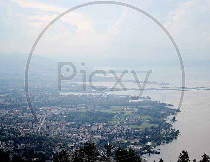 View Of Bregenz And Lake Constance From Pfander
