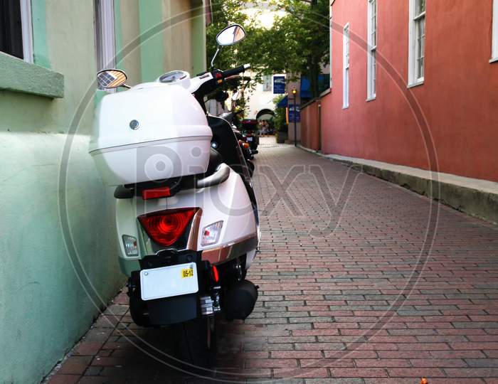 Moped In Alley